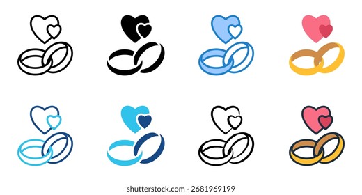 Heiratsymbol Set mehrere Stilkollektion 
