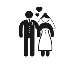 Marriage Icon Or Wedding Vector Isolate 