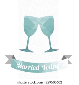 marriage illustration over white  color background