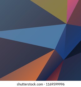 A marriage of light and shadowed polygon shapes in multiple colors for layouts of existing artwork or can be resized to fit a document for cover pages with room to include text along edges.
