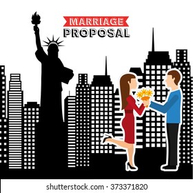 marriage proposal design, vector illustration eps10 graphic 