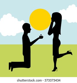 marriage proposal design, vector illustration eps10 graphic 