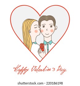 Marriage Proposal, vector illustration