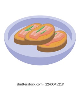 Marriage sandwich icon isometric vector. Wedding event. Service card