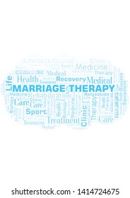 Marriage Therapy word cloud. Wordcloud made with text only.