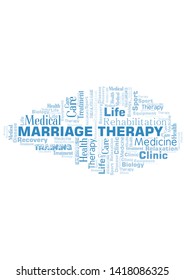 Marriage Therapy word cloud. Wordcloud made with text only.