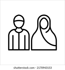 Marriage vector icon. wedding Bride Bridegroom Married Marry Marriage Icon Symbol Sign Pictogram on white background