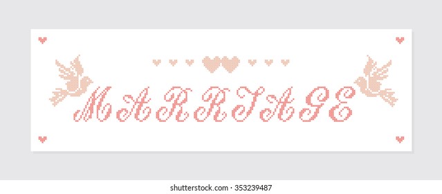 Marriage. Vector illustration.