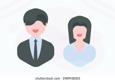 Married abstract wedding illustration, Wedding characters