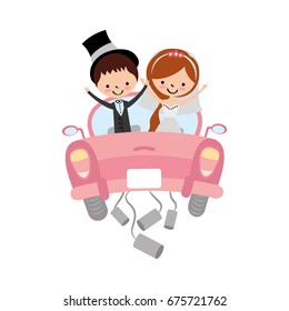 Married couple in car avatar characters