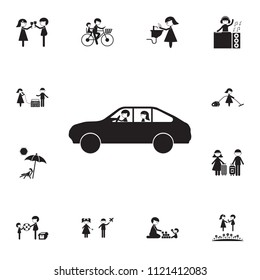 married couple in the car icon. Detailed set of Family icons. Premium quality graphic design sign. One of the collection icons for websites, web design, mobile app on white background