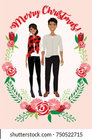 Married Couple Casual Christmas Portrait