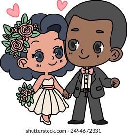 Married Couple in Chibi characters 