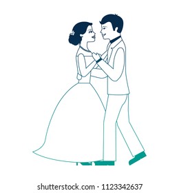 married couple dancing avatar character