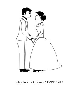 married couple dancing avatar character