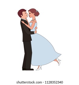married couple dancing avatar character