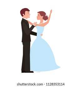 married couple dancing avatar character