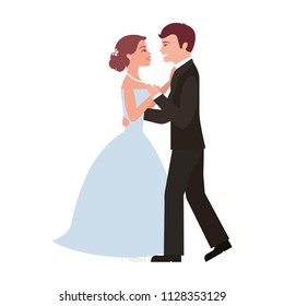 married couple dancing avatar character