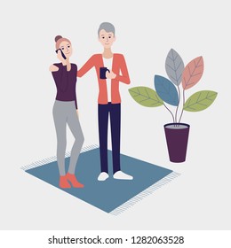 married couple at home