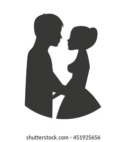 Married couple isolated icon design, vector illustration  graphic 