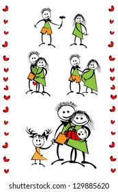 Married couple. vector