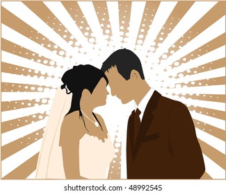 Married Couple - vector illustration