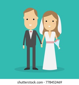Married couple . Wedding concept