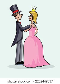  married couple Wedding Vector pro illustration
