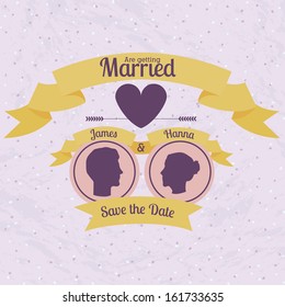 married design over beige  background vector illustration