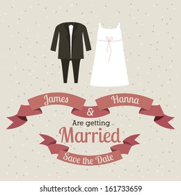 married design over beige  background vector illustration