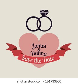 married design over beige  background vector illustration