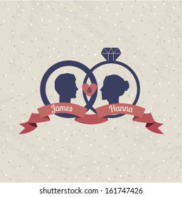 married design over  beige  background vector illustration