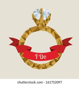 married design over beige background vector illustration