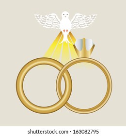 married design over  beige background vector illustration