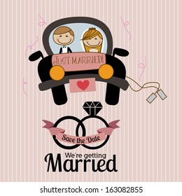 married design over  lineal  background vector illustration