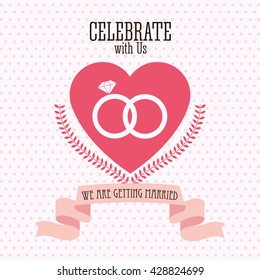 Married design. Wedding icon. Colorful illustration , vector
