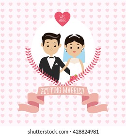 Married design. Wedding icon. Colorful illustration , vector