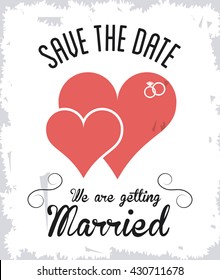 Married design. Wedding icon. Flat illustration