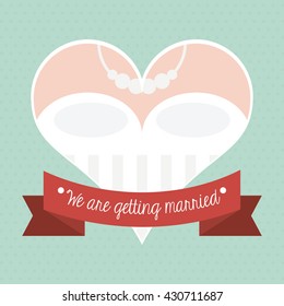 Married design. Wedding icon. Flat illustration