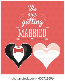 Married design. Wedding icon. Flat illustration
