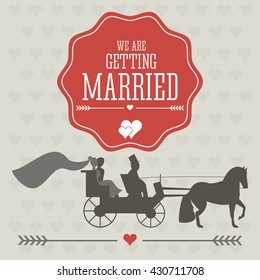 Married design. Wedding icon. Flat illustration