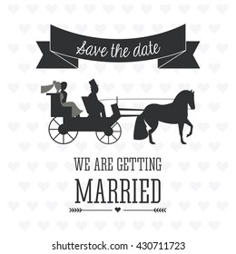 Married design. Wedding icon. Flat illustration