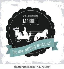 Married design. Wedding icon. Flat illustration