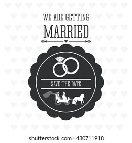 Married design. Wedding icon. Flat illustration