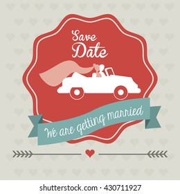 Married design. Wedding icon. Flat illustration