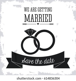 Married design. Wedding icon. Flat illustration