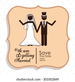 Married digital design, vector illustration eps 10