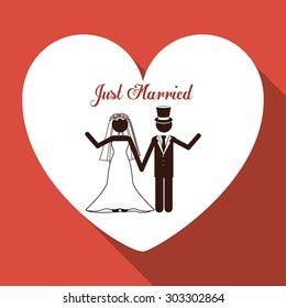 Married digital design, vector illustration eps 10