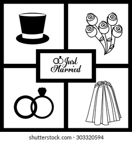 Married digital design, vector illustration eps 10