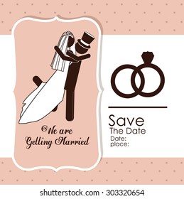 Married digital design, vector illustration eps 10
